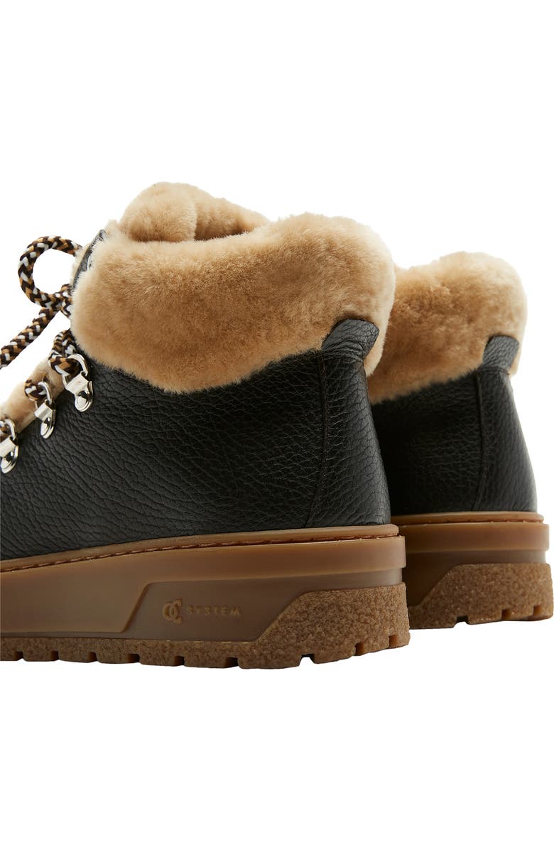 La Canadienne Lausanne Genuine Shearling Lined Waterproof Boot, Alternate, color, Brown Leather