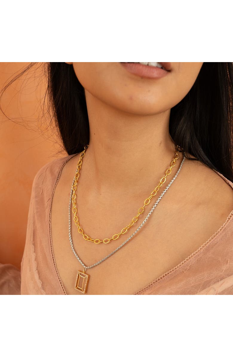 Dhwani Bhansal VAZIO LAYERED NECKLACE, Alternate, color, Gold Plated