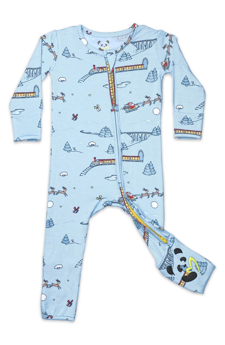 Bellabu Bear Kids' Polar Express Convertible Footie Pajamas, Main, color, 