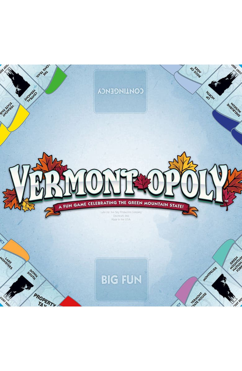 Late for the Sky Vermontopoly Monopoly Board Game, Alternate, color, 