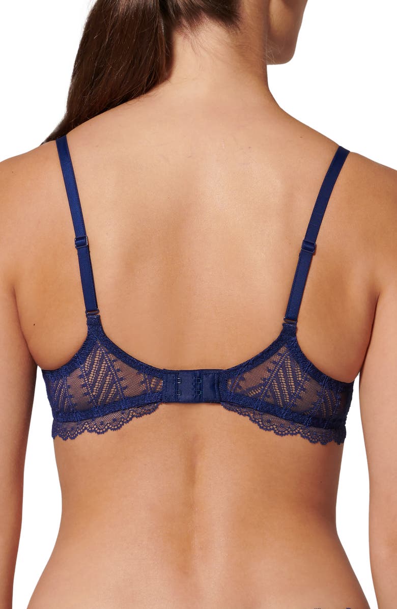Simone Perele Canopee Underwire Plunge Bra, Alternate, color, Midnight