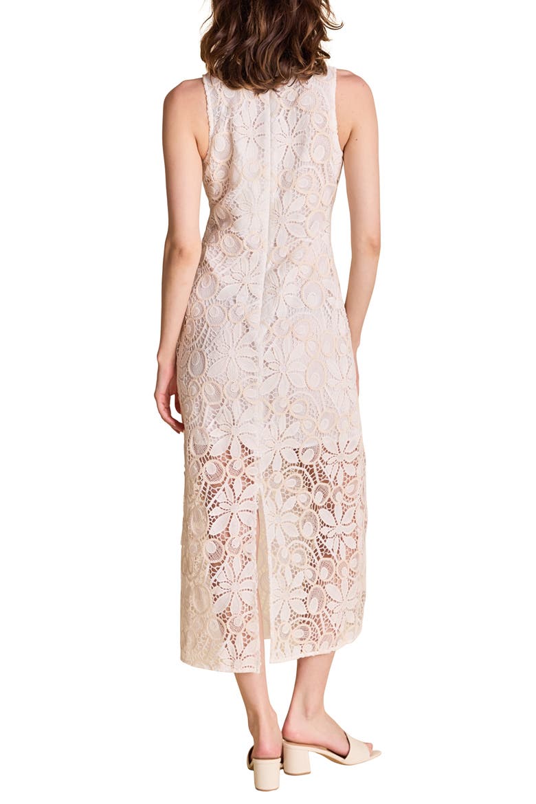 Lace Sleeveless Maxi Dress, Alternate, color, WHITE