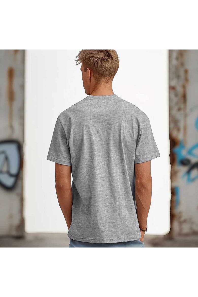 Mens Lil Smile Heavy Weight Cotton Tee, Alternate, color, Heather Gray