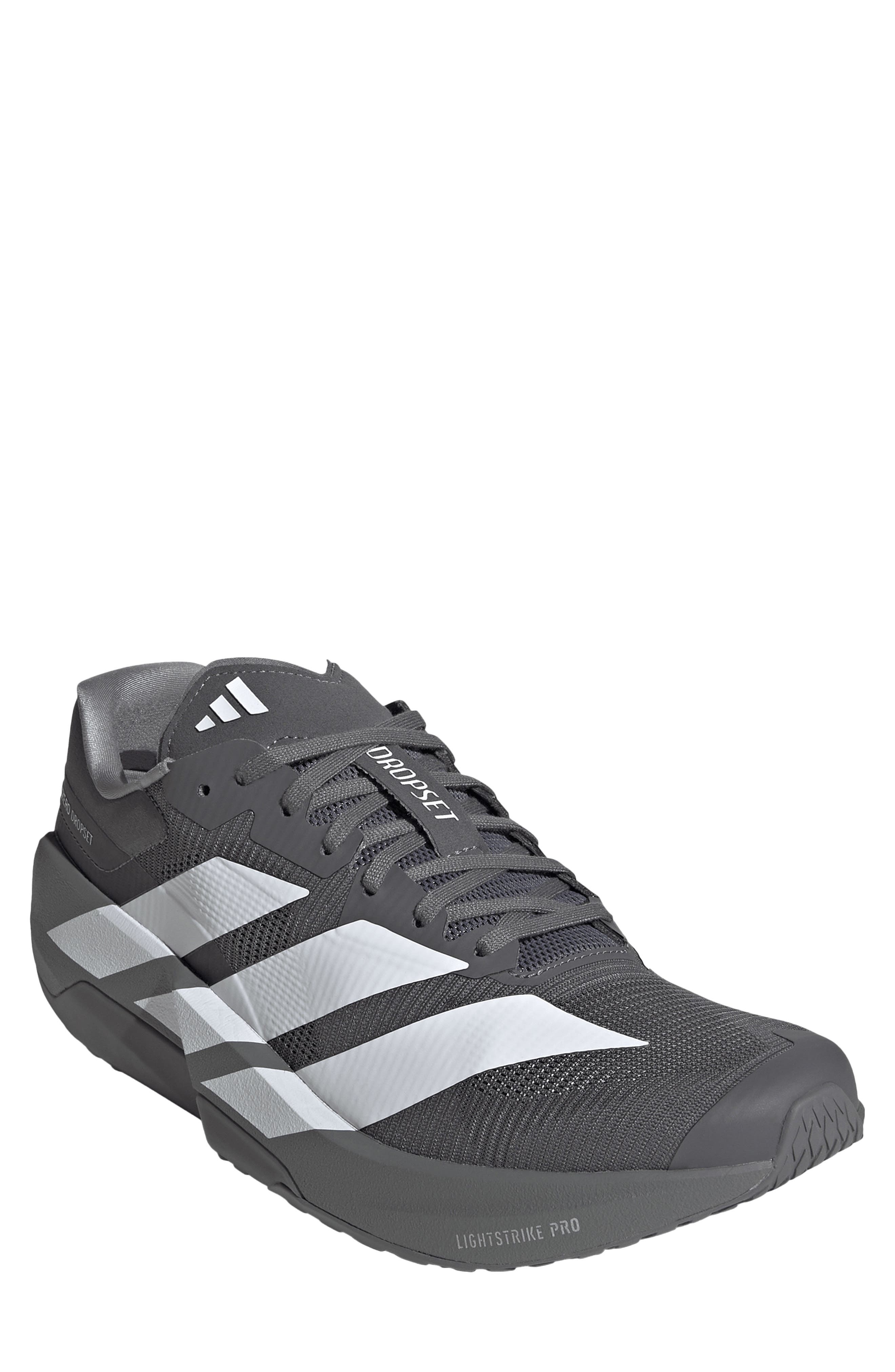 adidas Adizero Dropset Pro Training Shoe, Main, color, Grey / White/ Iron Met