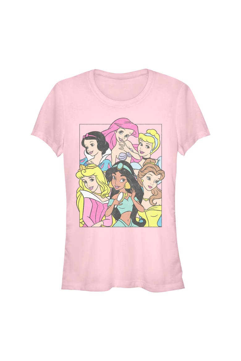 Junior's Disney Retro Princesses  Graphic T-Shirt, Main, color, Light Pink