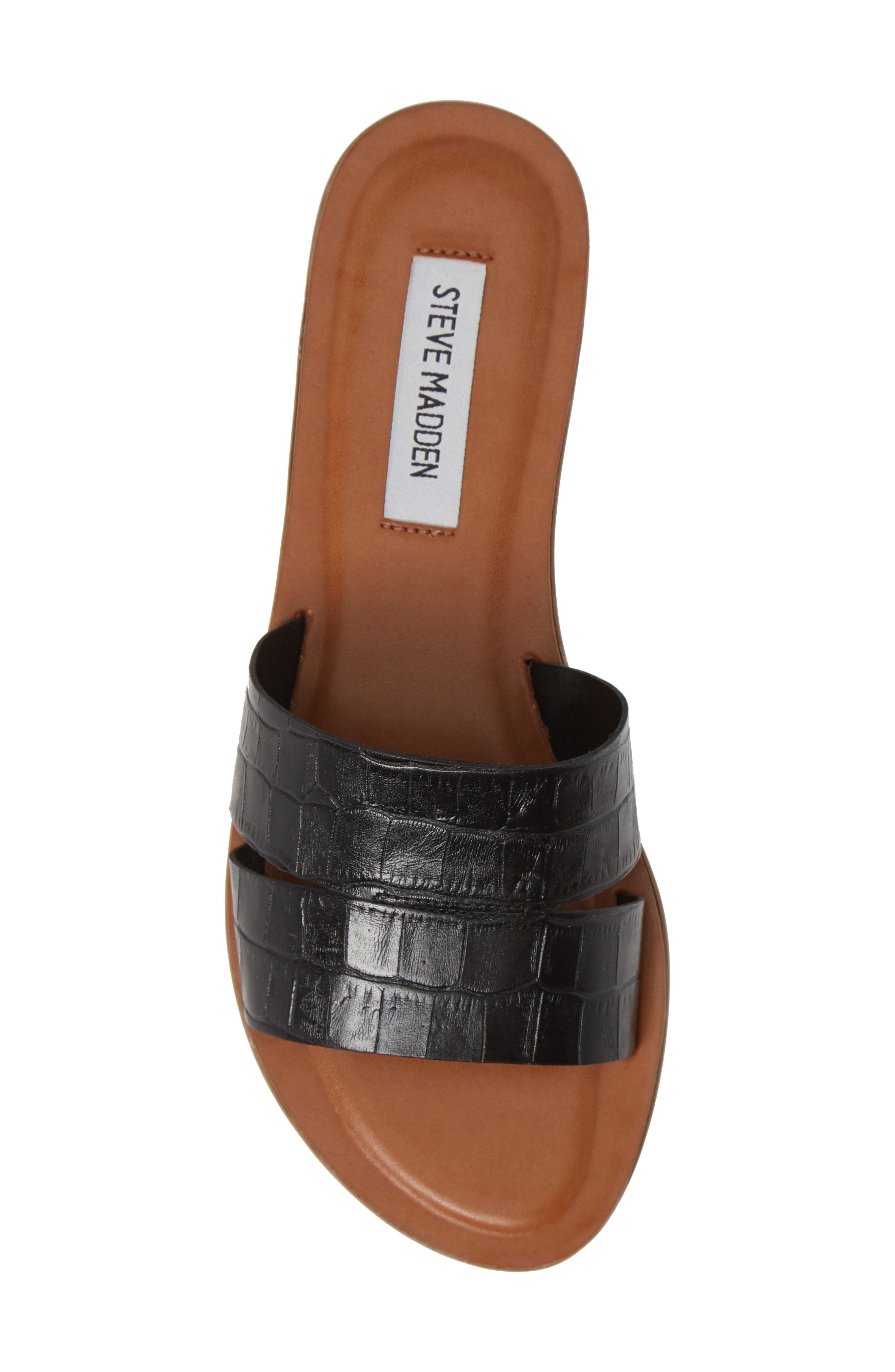 Alexandra Slide Sandal, Alternate, color, BLACK CROCO