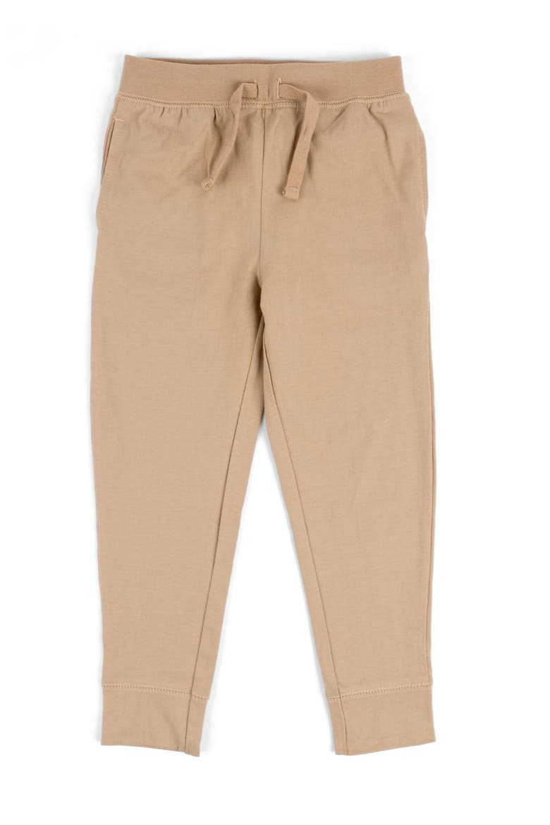 Kids 100% Cotton Lightweight Jogger Pants, Main, color, BEIGE