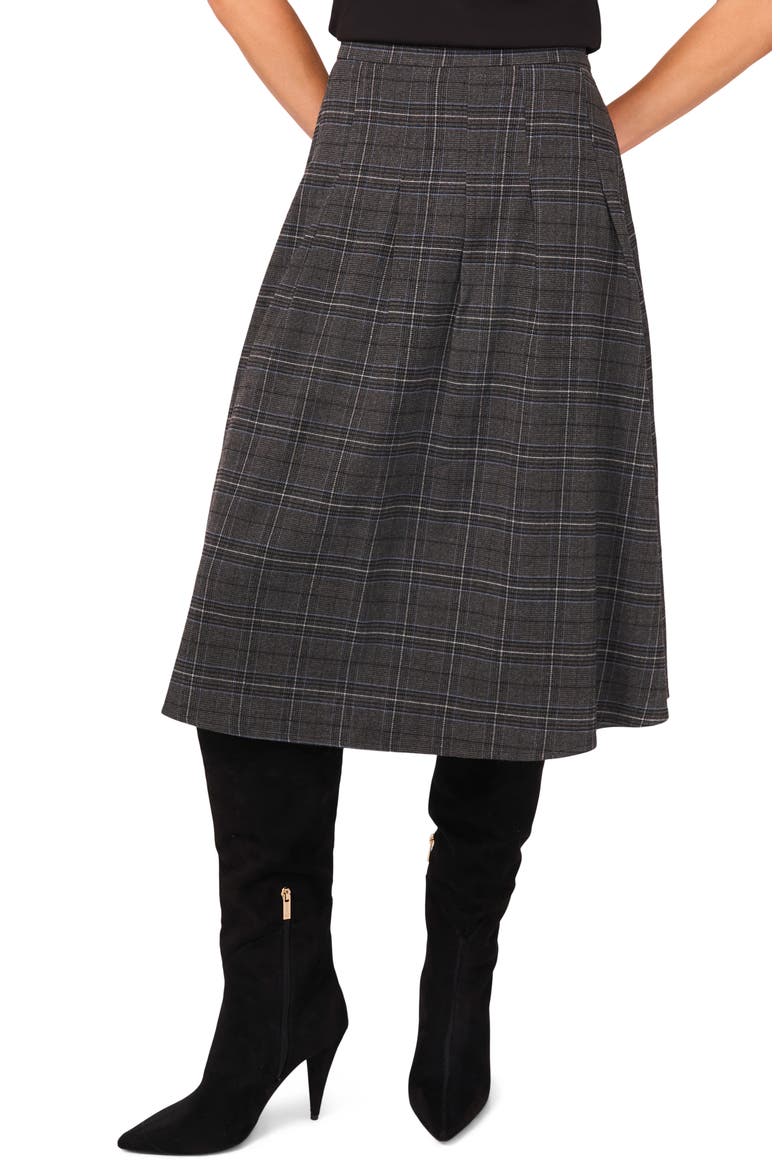 Pleated Midi Skirt, Main, color, AEGEAN BLUE