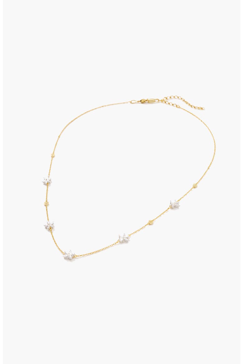 Luludi Flower Mix Metal Necklace in Gold, Alternate, color, Two Tone