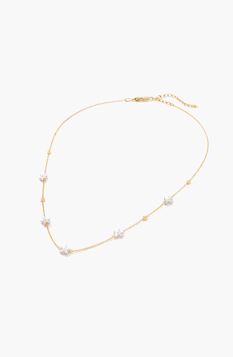 YOJ Luludi Flower Mix Metal Necklace in Gold, Alternate, color, Two Tone