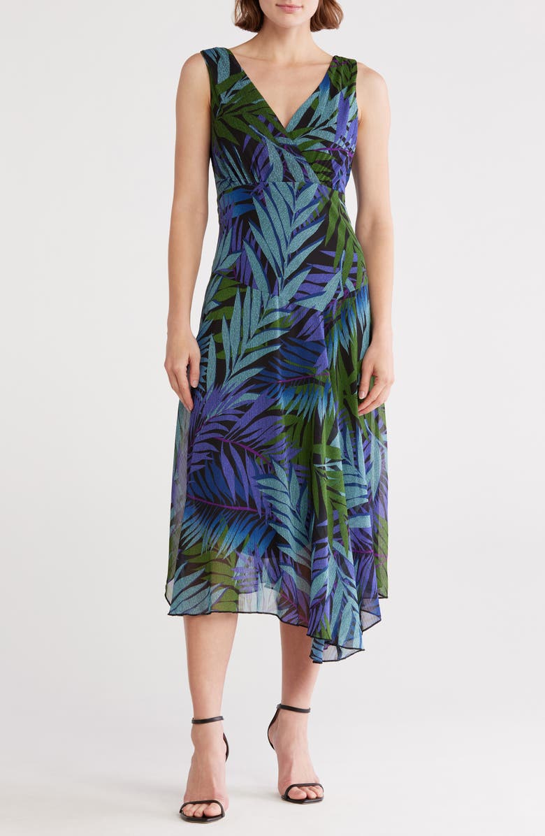 sachin and babi light blue dress Connected Apparel black vintage floral chiffon surplice sleeveless dress  size 10 - $63 (29% Off Retail) New With Tags