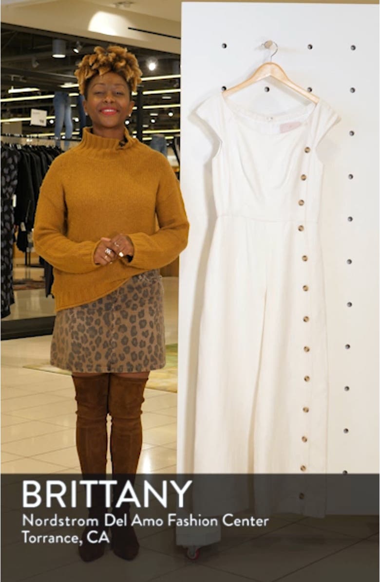 Jordan Wide Leg Linen Blend Jumpsuit, sales video thumbnail