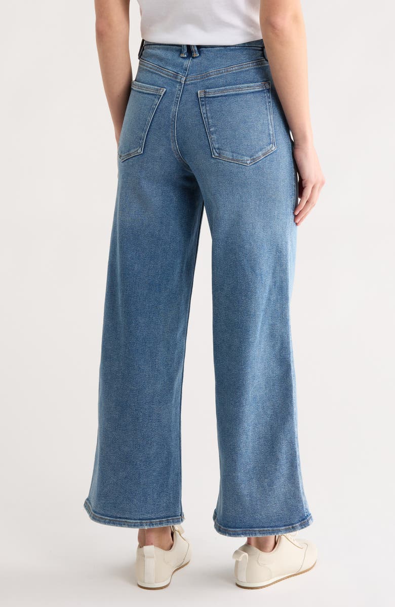 Good American Good Skate Wide Crop Jeans, Alternate, color, Blue541