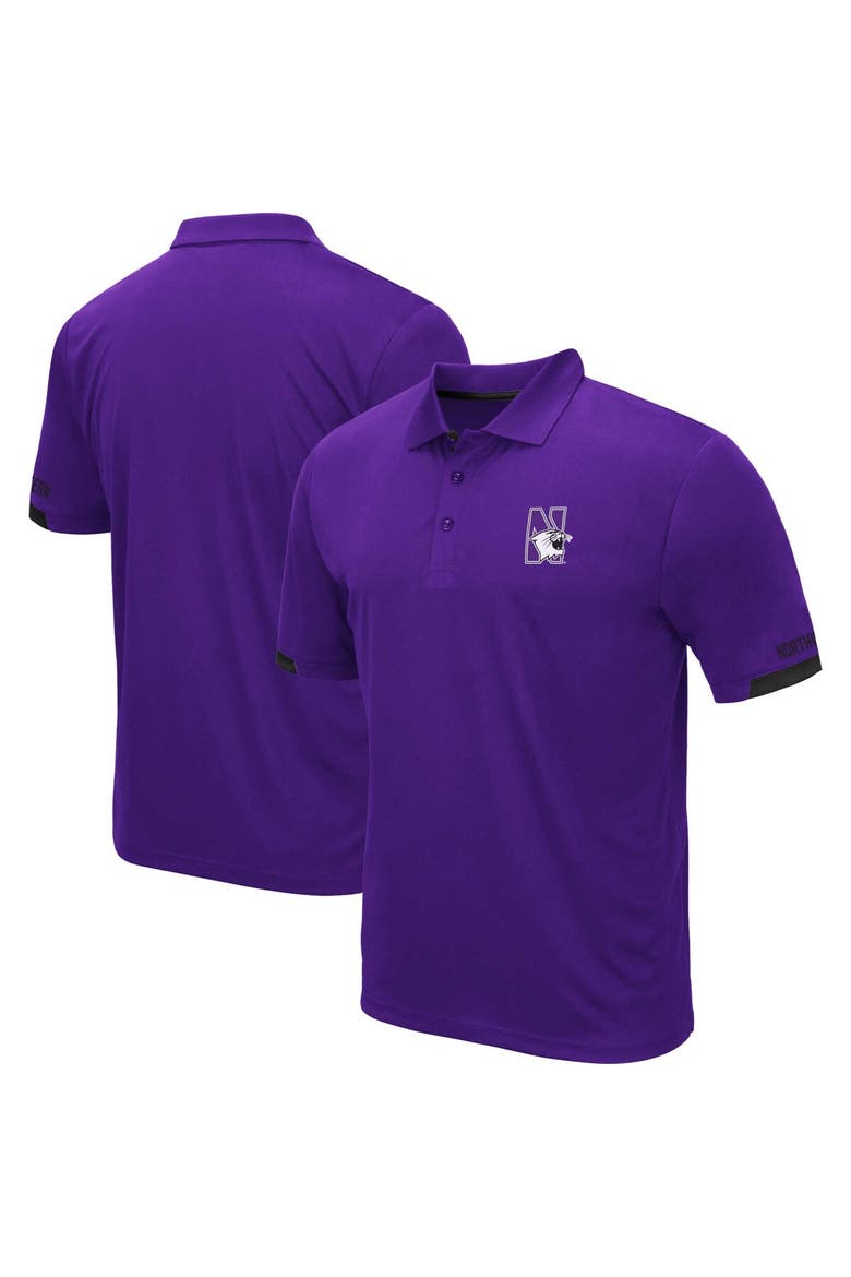 Men's Colosseum Purple Northwestern Wildcats Santry Lightweight Polo, Main, color, Purple