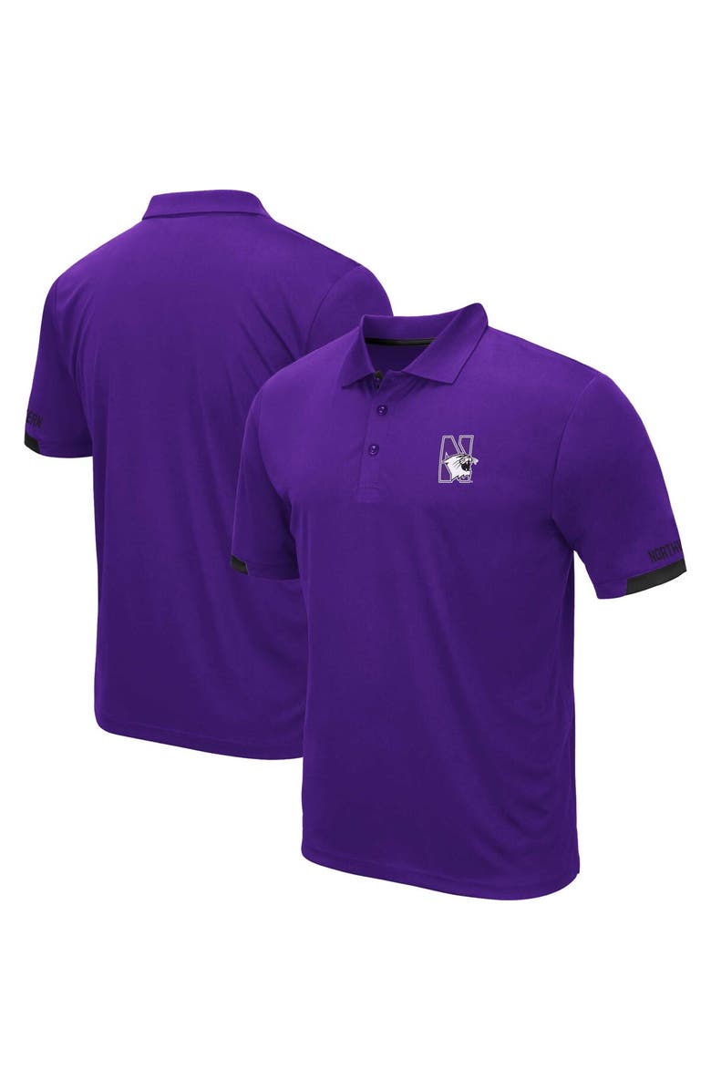 COLOSSEUM Men's Colosseum Purple Northwestern Wildcats Santry Lightweight Polo, Main, color, 
