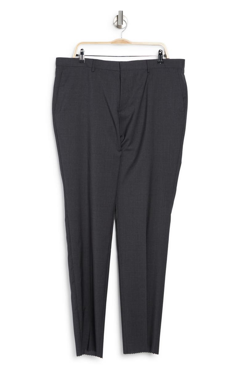 BOSS Genesis Virgin Wool Trousers, Main, color, Dark Grey