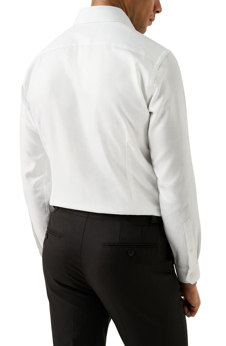 Eton Slim Fit King Twill Dress Shirt, Alternate, color, White