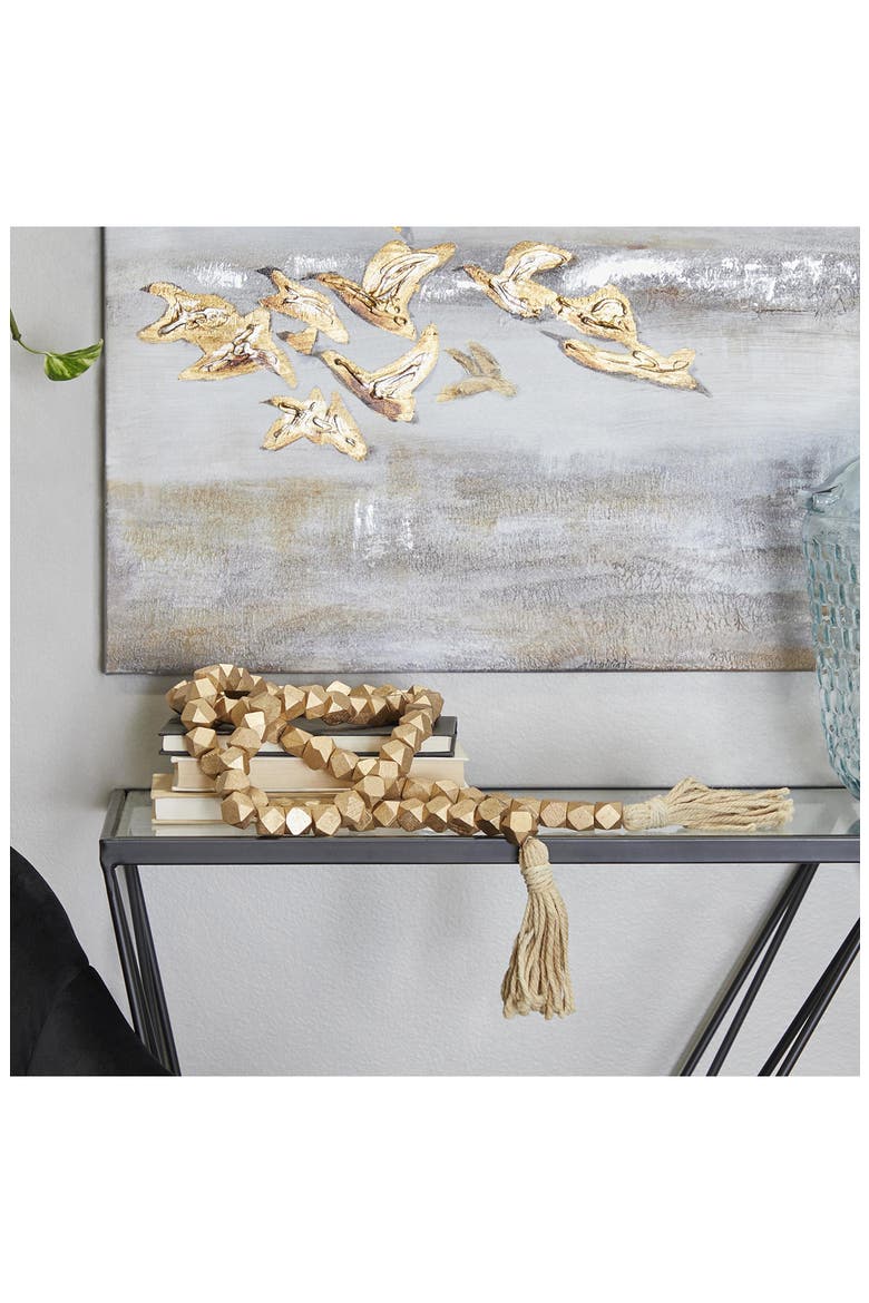 Bohemian Wood Beaded Tassel Garland, Alternate, color, GOLD