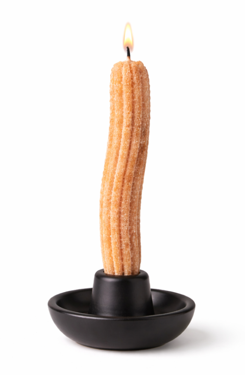 Churros Taper Candle Set with Holder