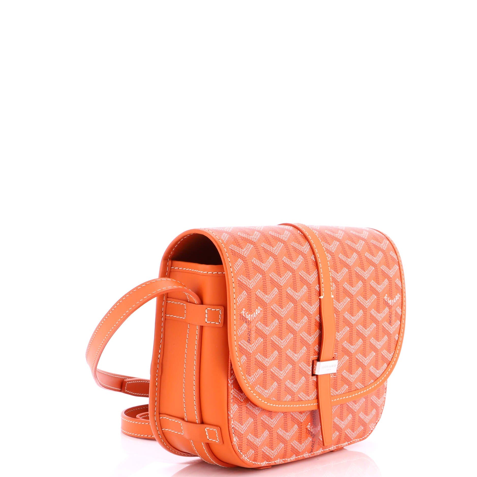 Pre-Owned Goyard Belvedere II Messenger Bag Coated Canvas PM, Alternate, color, Orange
