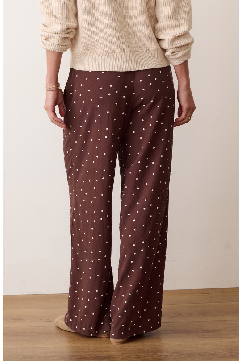Lucy Polka Dot Drawstring Pants, Alternate, color, CHOCOLATE POLKA DOT