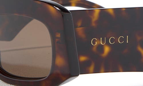 Gucci 54mm Rectangular Sunglasses In Brown