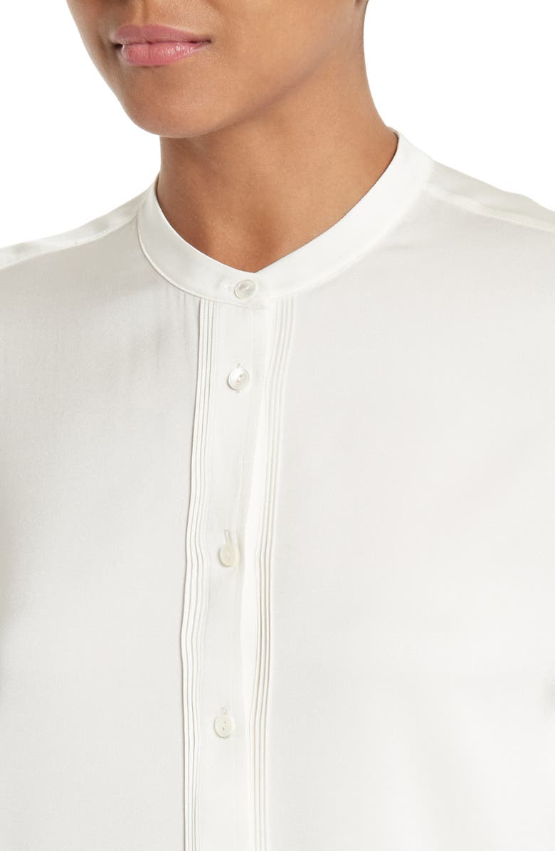 Vince Pintuck Placket Stretch Silk Blouse, Alternate, color,