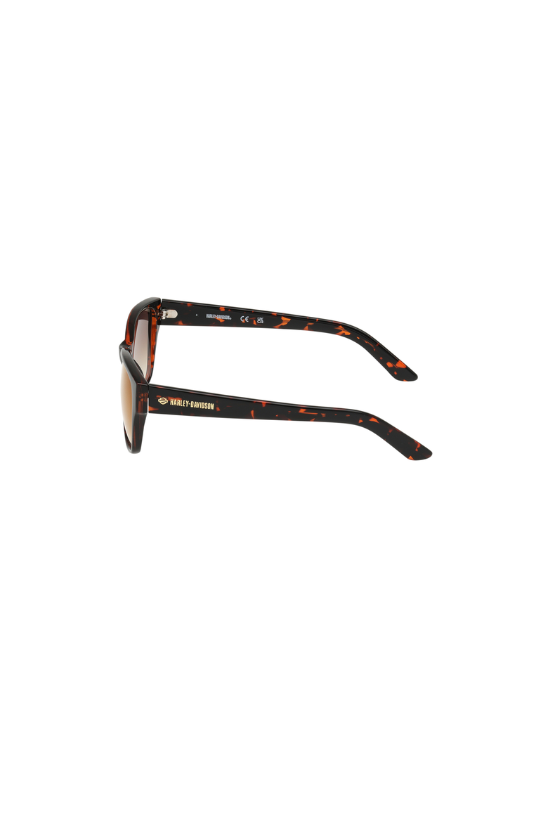 Cat Eye Acetate Sunglasses, Alternate, color, Dark Havana / Brown Mirror