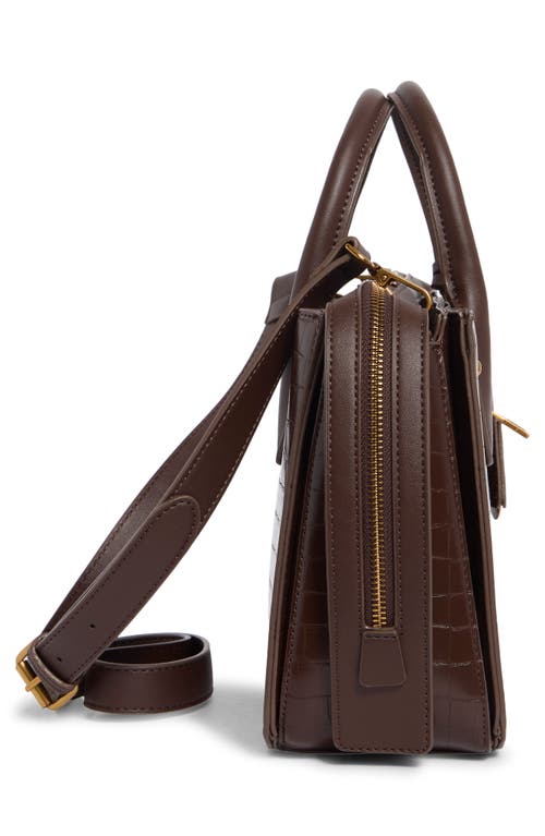 Steve Madden Foster Croc Embossed Satchel Bag