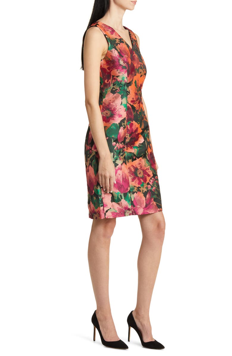 Anne Klein Floral Jacquard Sheath Dress, Alternate, color,