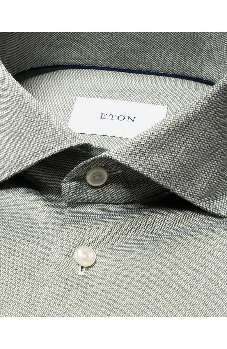 Eton Filo di Scozia Jersey Shirt, Alternate, color, Medium Green