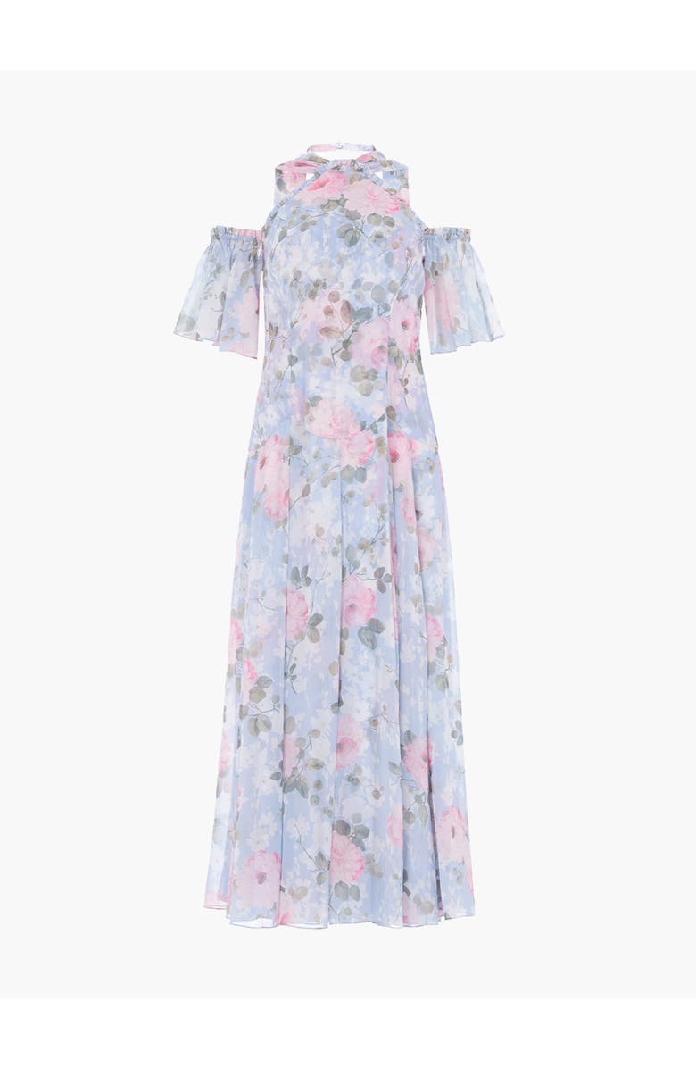 Needle & Thread Camille's Garden V-Neck Ankle Gown, Alternate, color, Skylight