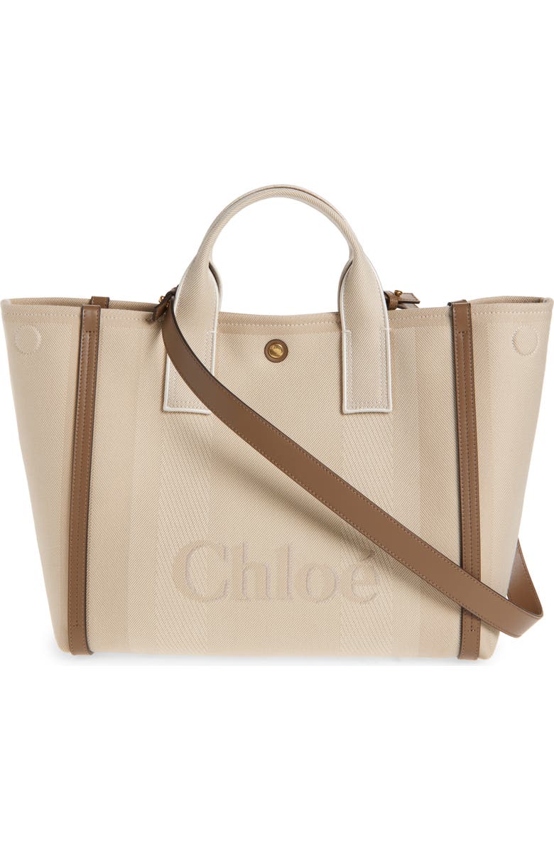 Chloé Carry Canvas Jacquard Tote, Alternate, color,