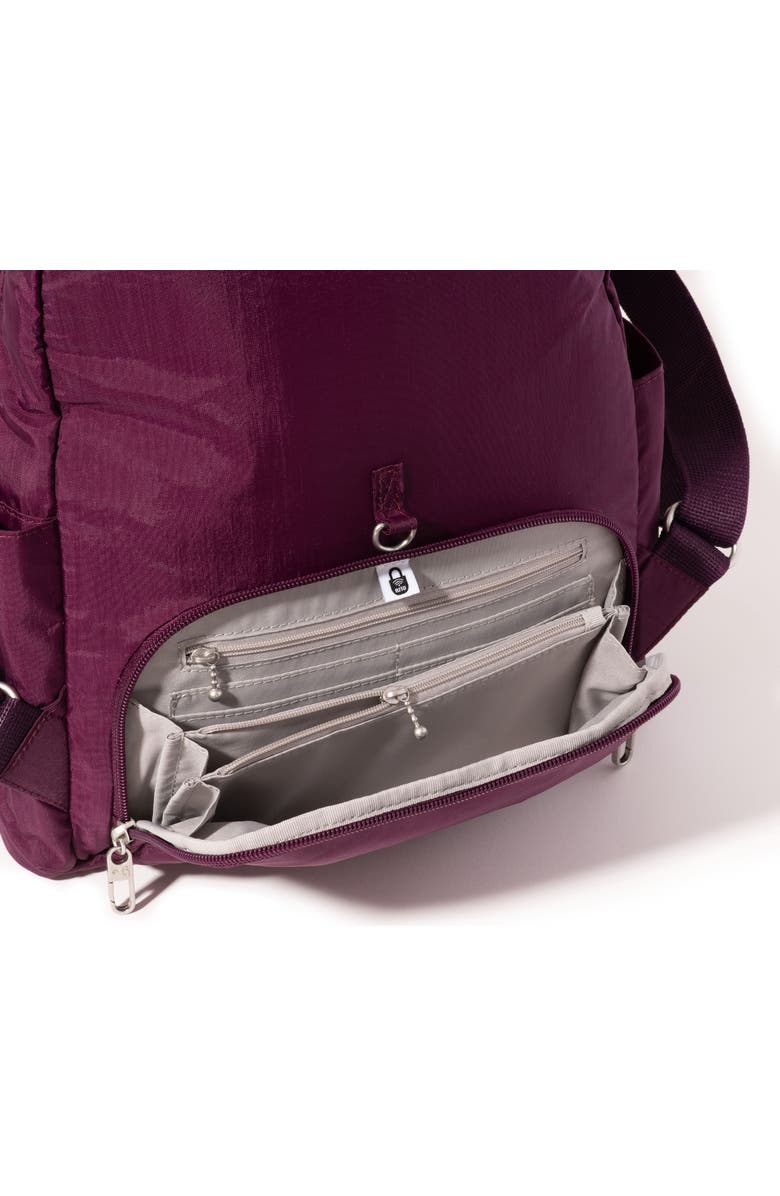 BAGGALLINI Securtex Anti-Theft Vacation Backpack, Alternate, color, Mulberry