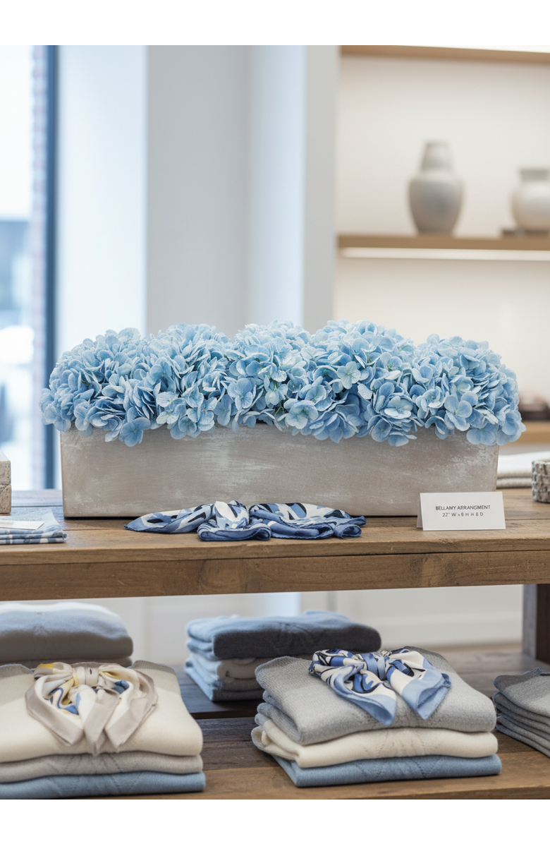 CocoBella Bellamy Hydrangea Arrangement, Alternate, color, 24" Azure