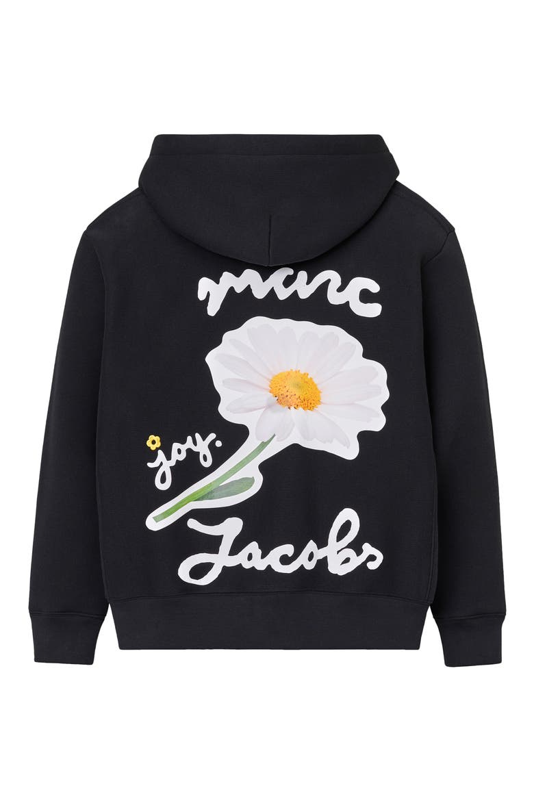Marc Is Joy Daisy Graphic Hoodie, Alternate, color, BLACK