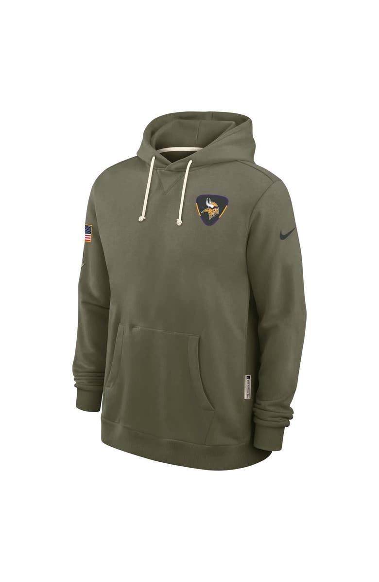 Nike Men's Nike Olive Minnesota Vikings 2025 Salute to Service Sideline Standard Issue Dri-FIT Hoodie, Alternate, color, Olive