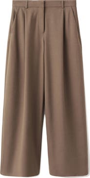 MANGO Selection Pleated Wide Leg Pants