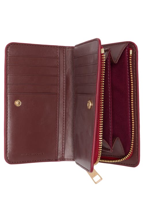 Marc Jacobs Groove Slg Leather Compact Wallet In Red