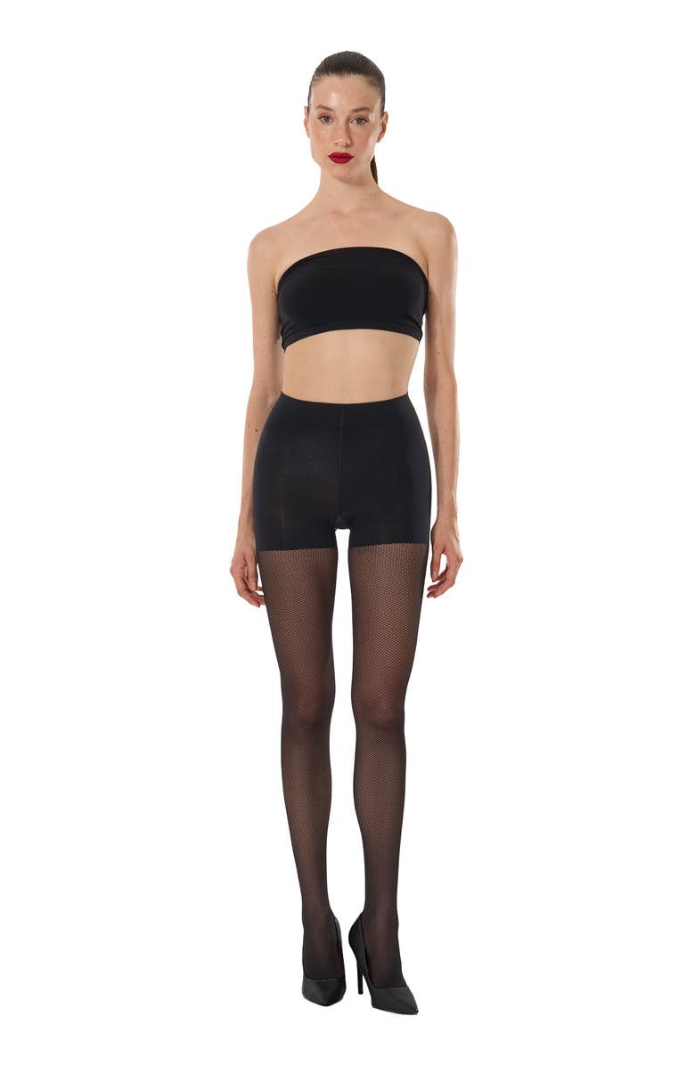 Wolford Bacseam Illusion Tights, Alternate, color, Black