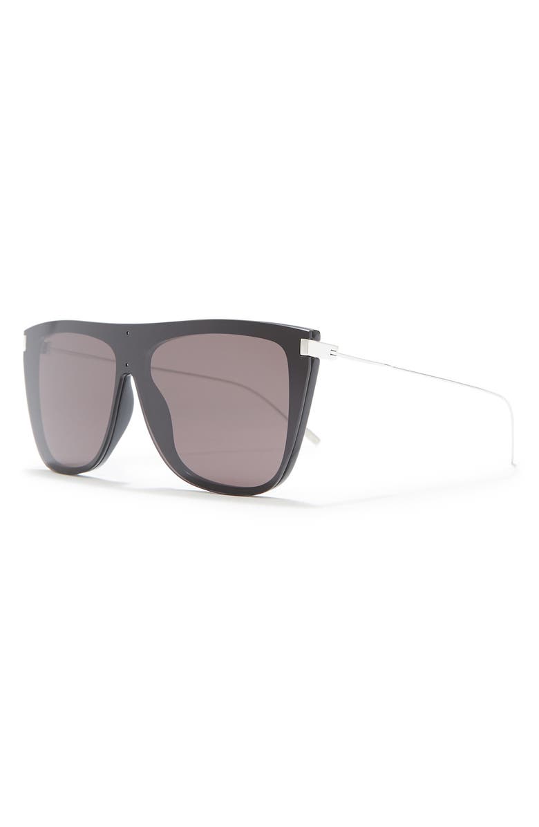 Saint Laurent 99mm Flat Top Sunglasses, Alternate, color,