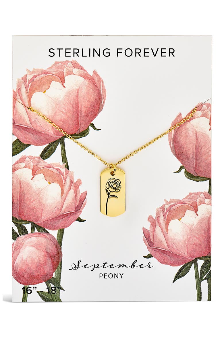 Birth Flower Pendant Necklace, Alternate, color, GOLD/ SEPTEMBER