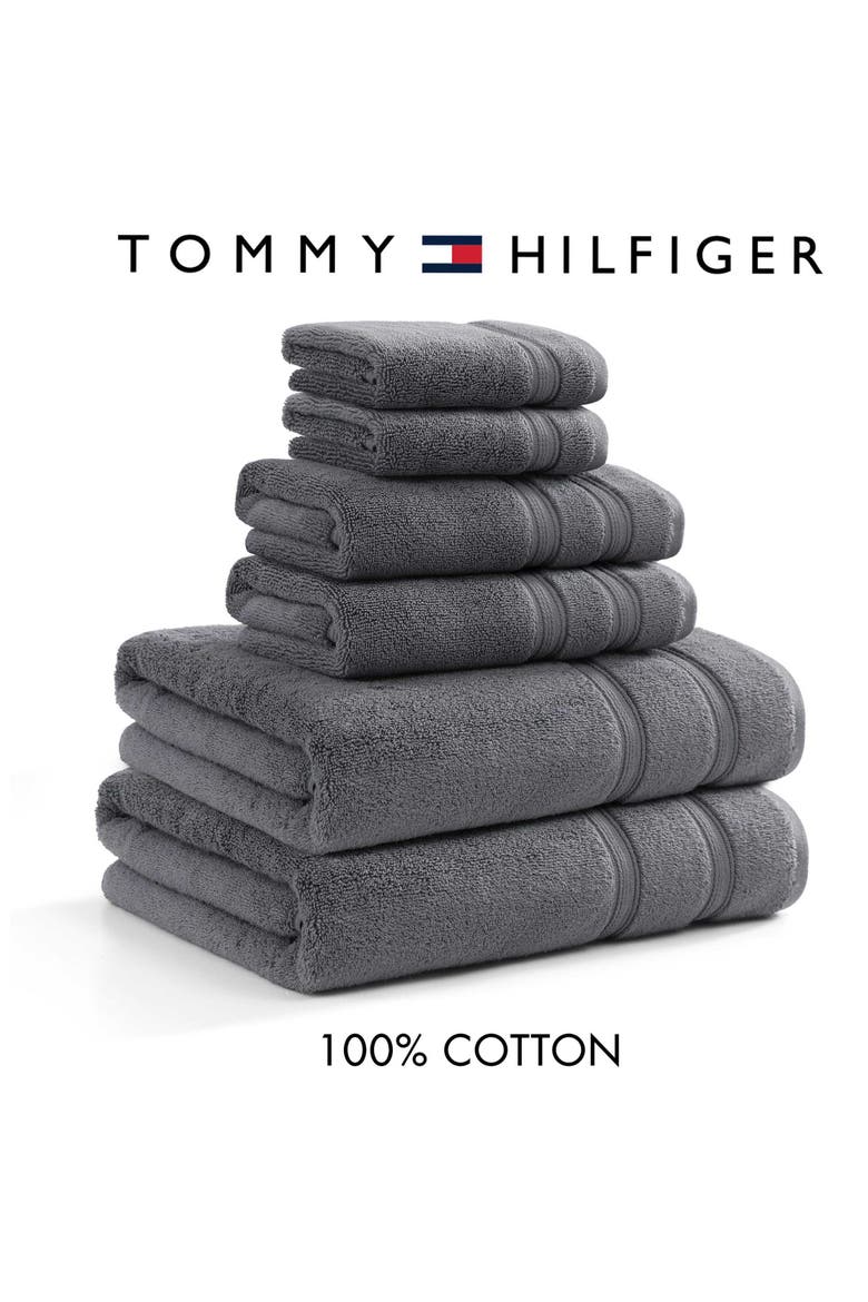 Harborside Terry Towel 6-Piece Towel Set, Alternate, color, DARK GREY
