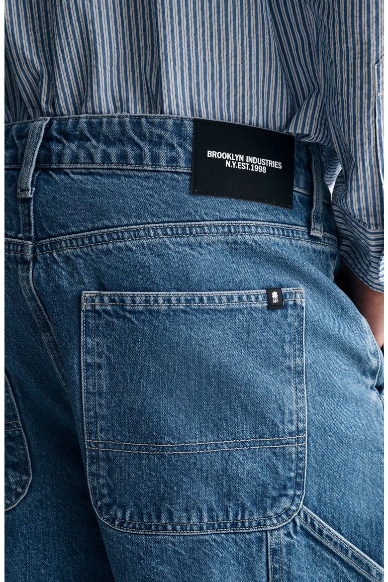 Williamsburg Relaxed Fit Cotton Denim Carpenter Shorts, Alternate, color, MID EVERYDAY DENIM