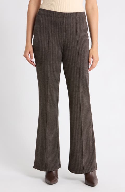 Front Seam Double Knit Flared Pants