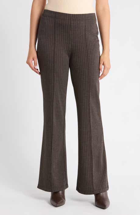 Front Seam Double Knit Flared Pants