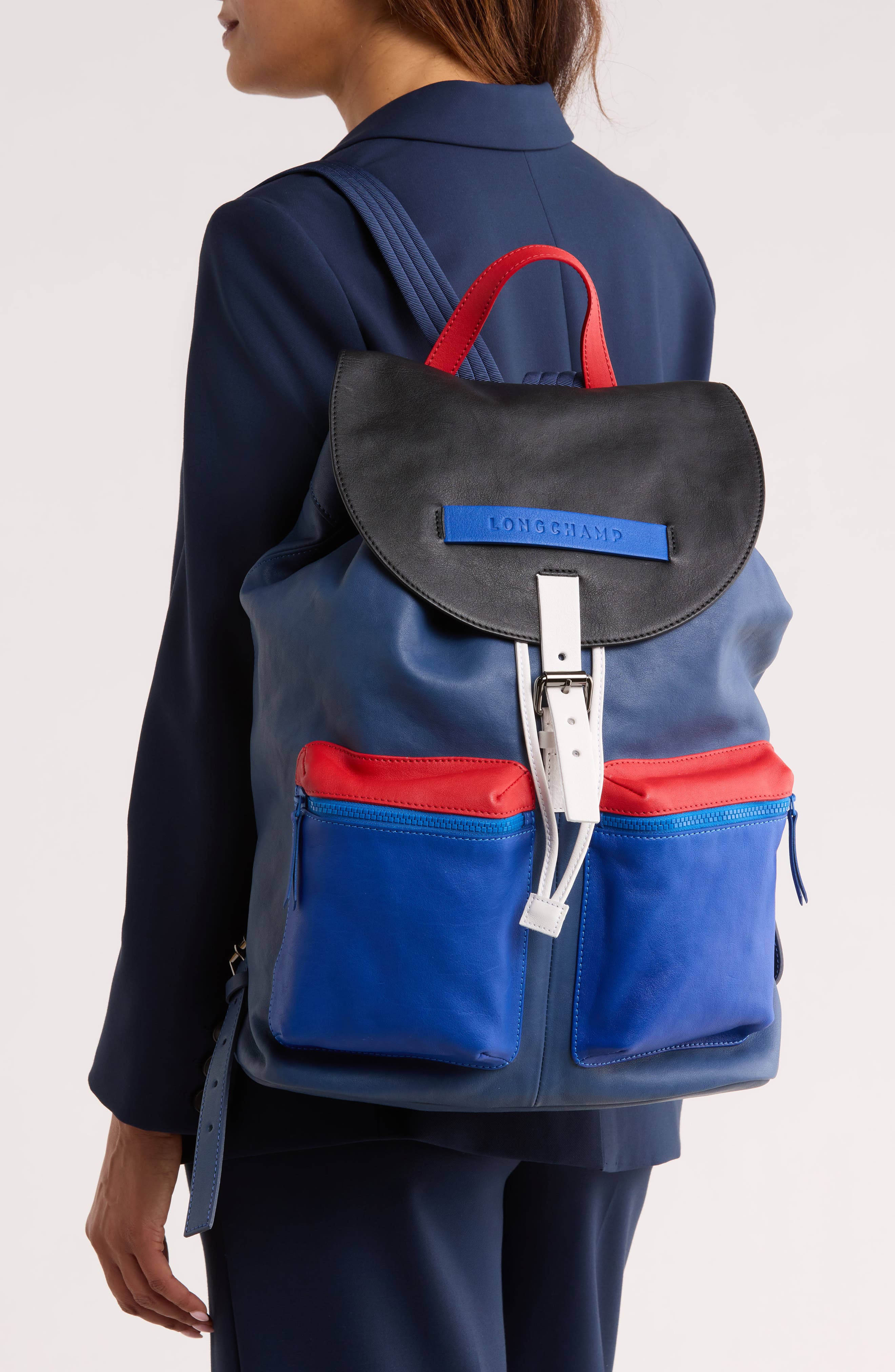 Longchamp 3D Colorblock Backpack, Alternate, color, 