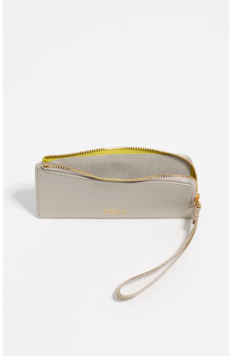 Bimba y Lola Leather Purse With Logo Plaque, Alternate, color, Stone