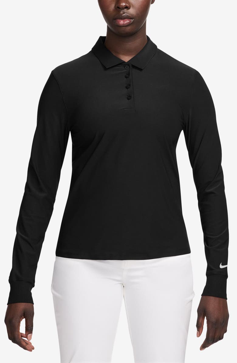 Nike Victory Dri-FIT Long Sleeve Polo, Main, color, 010 Black/White