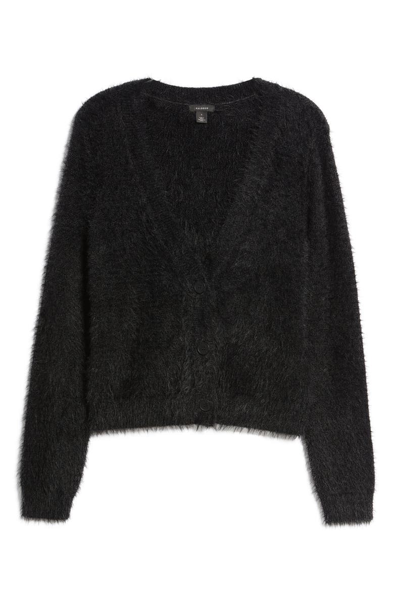 Halogen<sup>®</sup> Fuzzy Deep V-Neck Cardigan, Alternate, color,